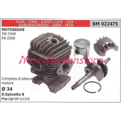 CINA segmentos cilindro pistón motor motosierra ZM 2500 PN 2500 022475
