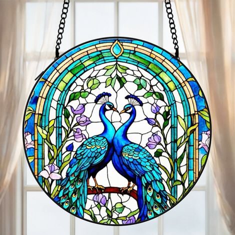 Attrape-soleil vitrail poisson 15 cm décoration suspendue fenêtre animal coloré cadeau anniversaire (1/5)