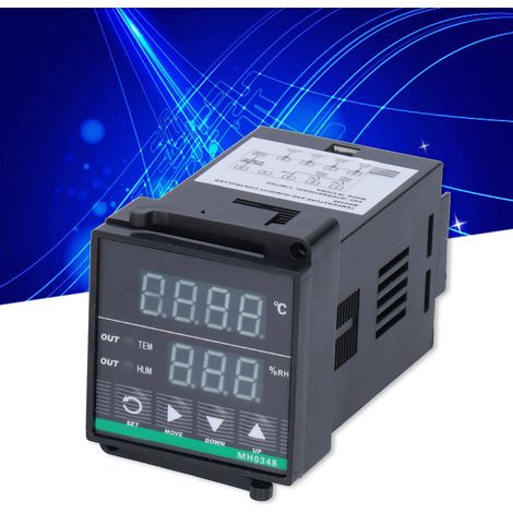 Hochpräziser intelligenter Regler/Hygrometer MH0348 für Temperatur und Luftfeuchtigkeit in Gewächshäusern, vorgesehen für Aquakultur und Brut (AC85-250V, Schalttafelmontage) (1/5)