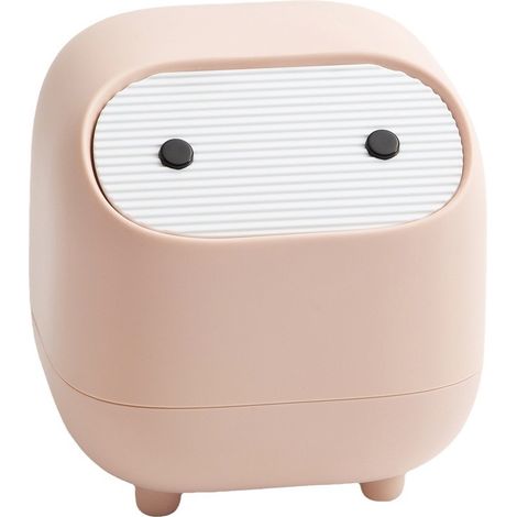 Poubelle de bureau Ninja mini poubelle double couche de type poussoir poubelle domestique avec couvercle (1/5)
