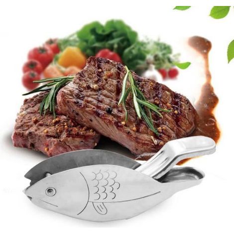 1 Presse-agrume manuel,Acier inoxydable 304,Design poisson,Ergonomique,Cuisine et Bar (1/4)
