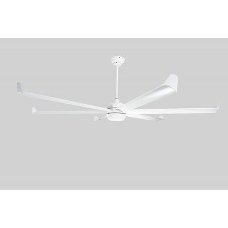 Bigcooleco Super déstratificateur et ventilateur de plafond aluminium blanc très grand taille moderne DC  236 Cm (1/5)