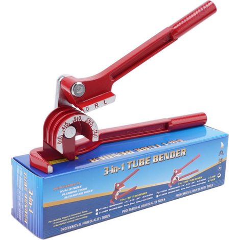 Cintreuse de Tubes Manuelle 3 en 1, Outil de Cintrage Professionnel 0-180°, pour Tubes en Cuivre Aluminium Acier Laiton, 6-10 mm (1/5)
