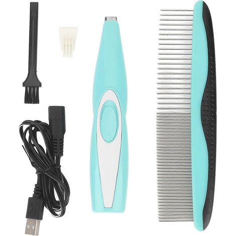 Leiser elektrischer Hundepfotenschneider, sanftes und schmerzfreies Schneiden, geringe Vibration, wiederaufladbar, multifunktionaler, verdeckter Kamm für Haar und Fell. (1/5)