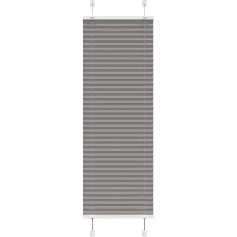 Store plissé anthracite 45x100 cm largeur du tissu 44,4 cm