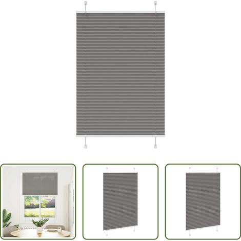 Sichtschutz - Plissee Anthrazit 90x150 cm Stoffbreite 89,4 cm Polyester (1/5)