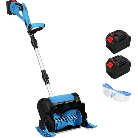 Jiubiaz Fresa da neve, pala da neve senza fili, 21 V, spazzaneve senza fili 4,5 Ah, spazzaneve con 2 batterie e caricabatterie (1/5)