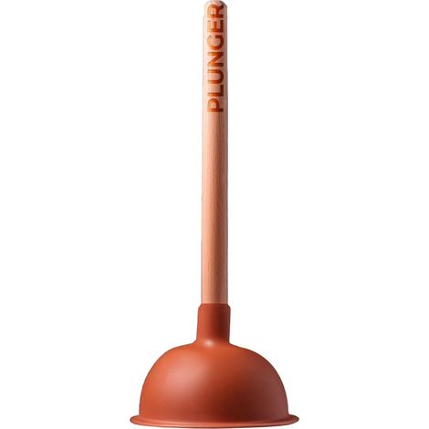 Ventouse Deboucheur 110 ou 140mm, Déboucheur WC et Douche, Ventouse WC et Toilette, Deboucheur Douche, Qualité Professionnelle par (Ventouse en Caoutchouc + Manche en Bois, 110mm) (1/5)