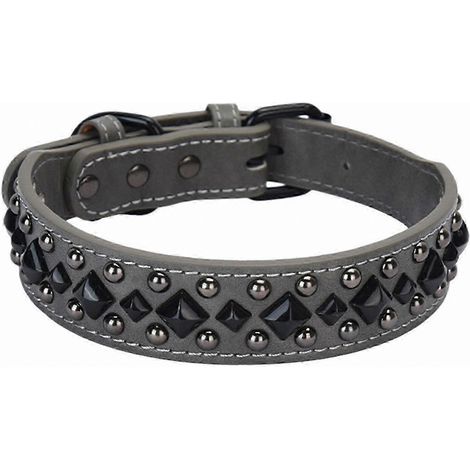 Collier pour chien en cuir ajustable, plusieurs tailles pour chiens de petite à grande taille, marron XL (1/5)