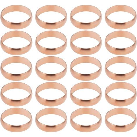 20 x 22mm Copper Compression Olives Compression Sleeves Ferrules Fit Compression Fittings for 22mm Pipes (1/5)