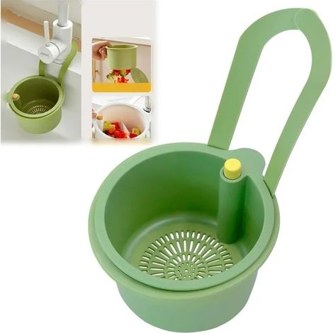 CréPine De Robinet Suspendue,Pour éVier,Passoire à Bouton,Passoire Suspendue Pour éVier,Pour Laver/Organiser Dans La Cuisine (1/5)