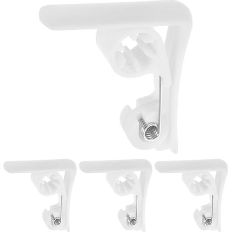 Lot de 4 pinces à nappe en plastique blanc, idéales pour les (1/5)