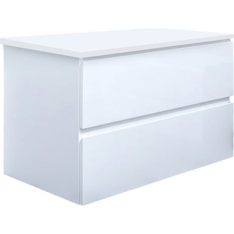 Meuble de salle de bains avec plan de recouvrement - SAT - B-Way - 79×50×45 - Blanc