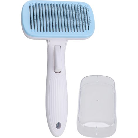 1 Brosse lissante auto-nettoyante, poignée antidérapante, épilation rapide, pour chiens chats (1/5)