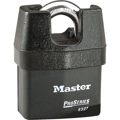 High-Security Master Lock Padlock with Reinforced Shackle, Key Lock, CEN Insurance Approved, Suitable for Outdoor Use, Ideal for Transportation and Industrial Applications