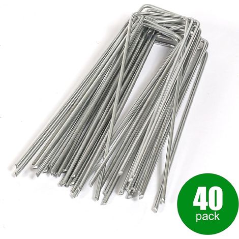 40 verzinkte Stahldrahtbefestigungen, 2,5 mm dick, 150 cm lang, 40 cm breit