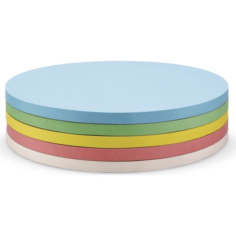 Magnetoplan Kommunikationskarten selbstklebend, 250 Stück, 5-farbig sotiert, Kreise 190 mm 250 Stk