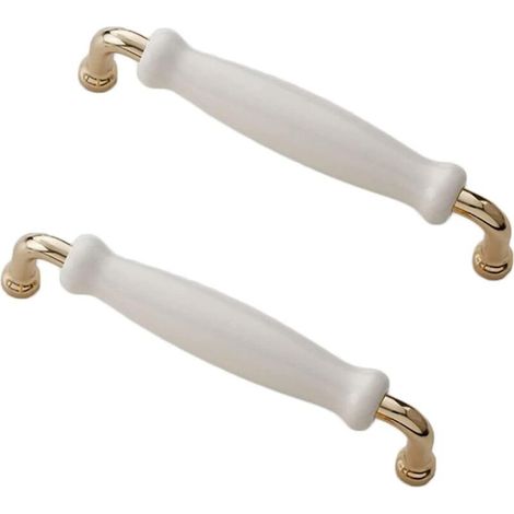 10pcs poignée de meubles doré chaud poignée de meubles de cuisine poignée de meubles vintage coiffeuse poignée blanche armoire poignée en porcelaine centre 128mm
