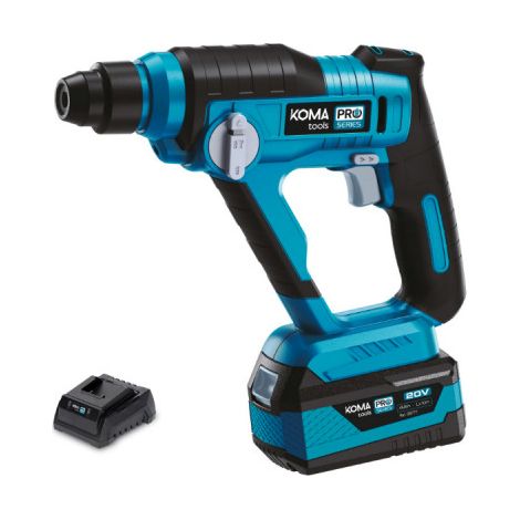 KOMA TOOLS 20V Bohrhammer - 1,3 Joules - 4,0Ah Akku - Ladegerät