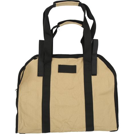 Sac à transporter bois de chauffage Oxford pliable et multifonction, poignées renforcées, camping randonnée, couleur kaki (1/5)