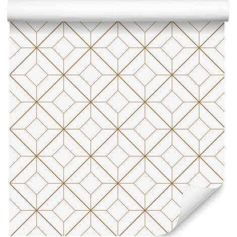 Carta da parati moderna con motivo geometrico per soggiorno e camera da letto, 50x1000 cm (1/5)