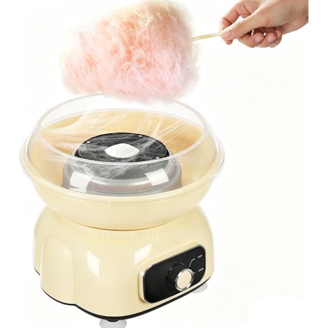 Macchina per zucchero filato elettrica a forma di astronauta da 500 W, tubo di riscaldamento al quarzo, funzionamento silenzioso, kit per zucchero filato per casa e feste (Giallo) (1/5)