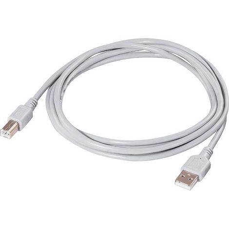 Hama Cavo USB A M / USB B M, USB 2.0, 1,5 metri, grigio (1/4)