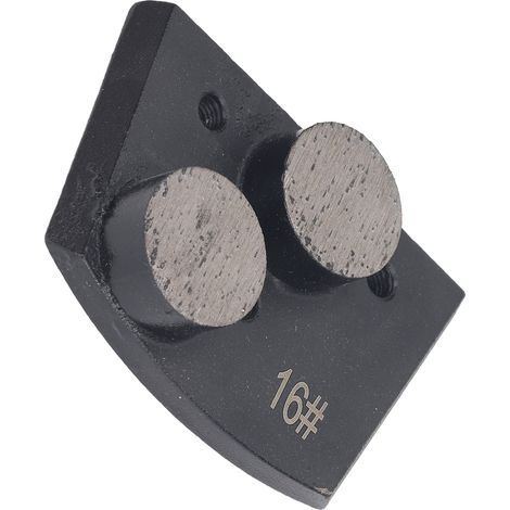 Lot de 3 blocs diamantés de meulage, 2 rangées cylindriques, pour polissage béton et décapage peinture, noir, grain 16 (1/5)