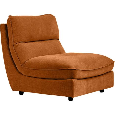 Chauffeuse pour canapé modulable en tissu doux terracotta - CHARLES (1/5)