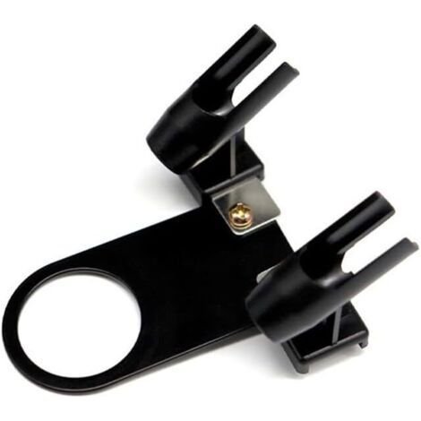 Support d'aérographe pour accessoires de support de compresseur, peut contenir jusqu'à 2 modèles de pulvérisation, construction en métal et plastique, couleur noir argenté, support de montage inclus (1/5)