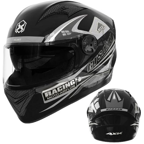 Casque de moto DualVisor - Double visière complète - Casque de moto électrique pour homme et femme - Quatre saisons - Hiver intégral, gris (1/5)