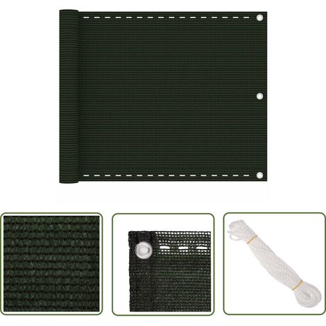 Écran de balcon Magnifique - Brise Vue Jardin Terrasse - Vert foncé 75x500 cm PEHD Chic-144955 (1/5)
