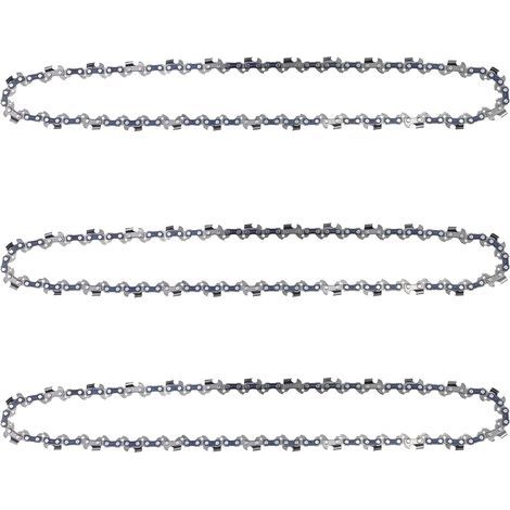 Lot de 3 Chaînes pour Tronçonneuses, Chaine Tronconneuse pour Guide-Chaîne de 14" (35 cm), Chaine de Tronconneuse, 52 Maillons d'Entraînement, Chaîne de Tronçonneuse Faible Rebond (1/5)