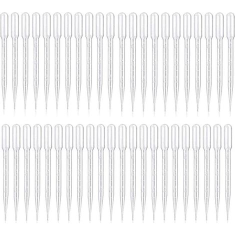 Lot de 200 pipettes de transfert en plastique - 3 ml - Compte-gouttes - Pour huiles essentielles et liquides - Accessoire de précision (1/5)