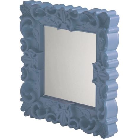 Mirror of Love  Blu polvere - Piccolo  specchio di design originale Slide colorato moderno barocco camera ingresso sala da pranzo salotto
