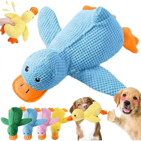 Canard anti-stress ZVD pour chien - Jouet anti-stress 2026 - Jouet couineur - Jouet interactif indestructible pour chien - 25 x 22 cm (1/5)
