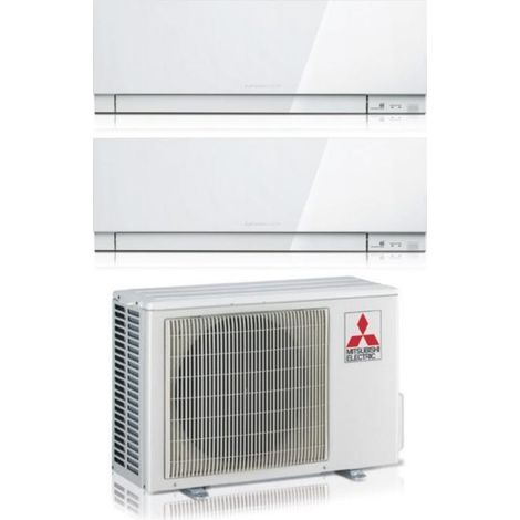 aire acondicionado mitsubishi electric dual split inverter kirigamine serie zen blanco msz-ef 18+18 con mxz-3f54vf r-32 wi-fi integrado color blanco 18000+18000