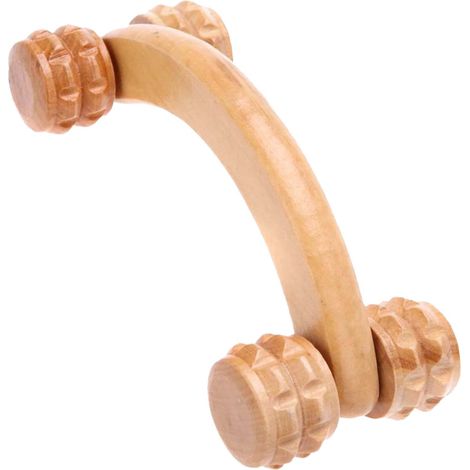 Rodillo de madera BC Roller para masajear la espalda, las piernas, el cuello y el abdomen.