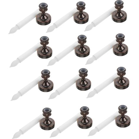 12pièces Bougies LED Décoratives à Piles avec Support (1/5)