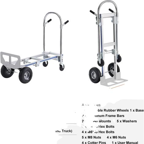Chariot pliant, haute capacité de charge, mobilité fluide, 800 lbs (1/2)