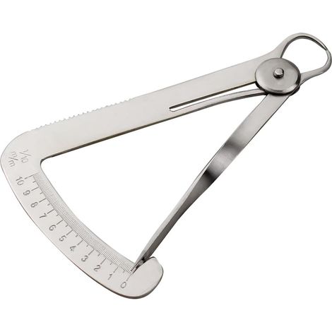 Calibrador de acero inoxidable, medidor de espesor de dientes, calibre de corona triangular para dentistas (medición de metales) (1/5)