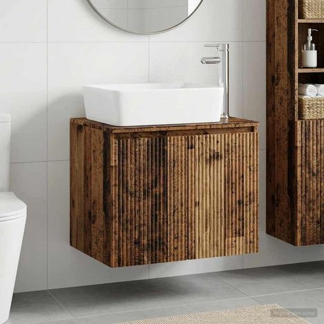 vidaXL Bathroom Furniture Set Old Wood Engineered Wood (1/5)