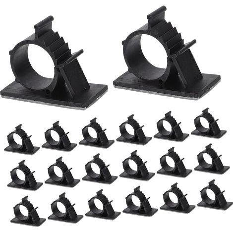 Lot de 50 colliers de serrage autocollants de 4 cm pour fixation de câbles, tuyaux et tuyaux d'eau, réutilisables, peu encombrants, pour la maison, le bureau, le véhicule (1/5)