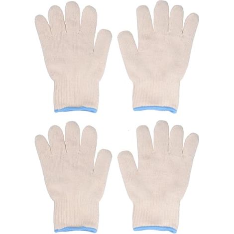 Lot de 2 paires de gants thermiques isolants résistants à la chaleur jusqu'à 300 °C, antidérapants et anti-brûlures, pour four et barbecue. (1/5)