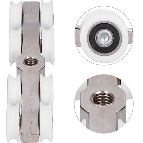 Duschkabinen-Gleitrolle, 22 mm, Zinklegierung, Innenrolle, Rollensatz, Befestigungsmaterial (1/5)