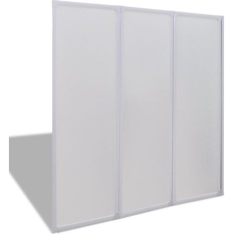 INLIFE Pare baignoire à 3 volets rétractables 141 x 132 cm (1/5)