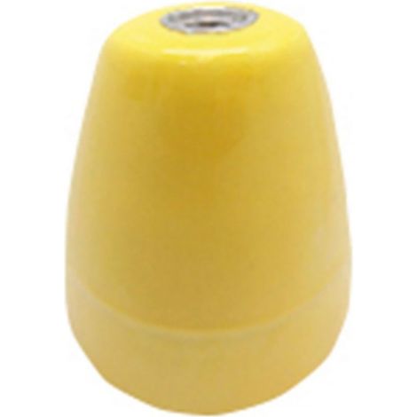 Portalampada Vintage in Ceramica E27 4a 100 W 250 V Giallo, ø47 x 59 mm