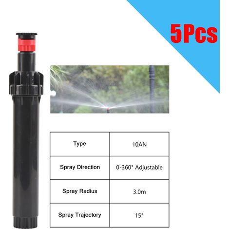 (E5Pcs-Chine continentale) 5 buses de rechange pour arroseurs escamotables, orientables de 0 à 360°, pour l'irrigation des jardins, parcs, fermes et pelouses. (1/5)