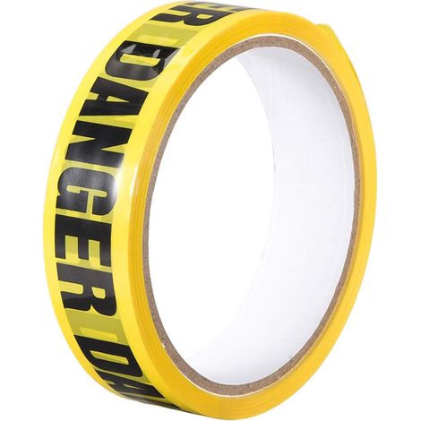 Nastro adesivo segnaletico cantieri avvertenza giallo/nero con scritta "DANGER" Packaging - 24mm(2,4cm) x 25MT