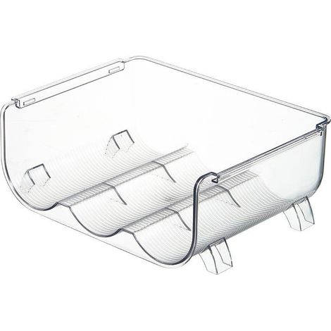 Weinflaschenhalter, Thermosbecherhalter, mehrschichtiger transparenter Wasserbecherhalter, leichter Luxus-Getränkehalter für den Kühlschrank, stapelbar (1/5)